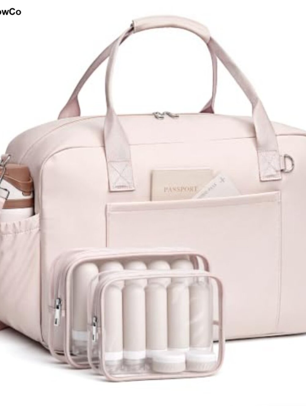 3Pc Weekender Bag Set Carry On Duffel & TSA Toiletry Bags Travel